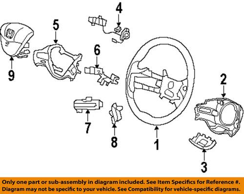 Honda oem 78512snaa61zb steering wheel-rear cover cap