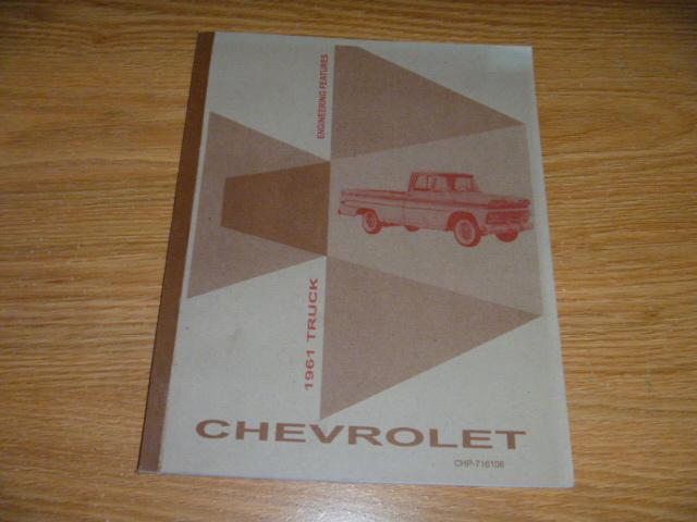 1961 chevrolet pickup and truck engineering book chevy vintage! dealer sales 