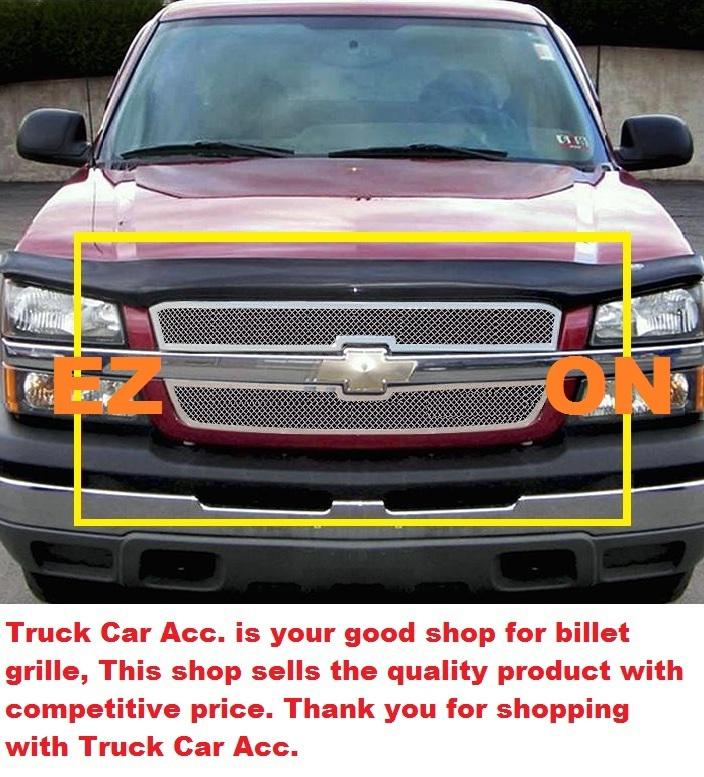 03 04 05 chevy silverado 1500 / 03-04 chevy 2500 3500 stainless wire mesh grille