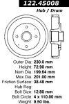 Centric parts 122.45007 rear brake drum