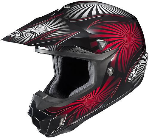 New hjc cl-x6 whirl offroad/motocross adult helmet,mc-1/red/black/white,large/lg