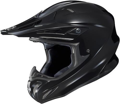 New hjc rpha-x solid offroad/motocross adult helmet, gloss black, xl