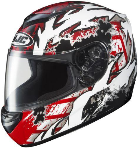 New hjc cs-r2 skarr full-face adult helmet, mc-1/red/black/white, large/lg