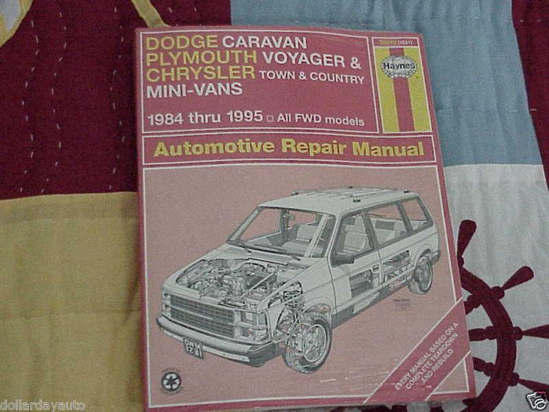  haynes 30010 dodge caravan-plymouth-chrylser mini-vans1984-95,new