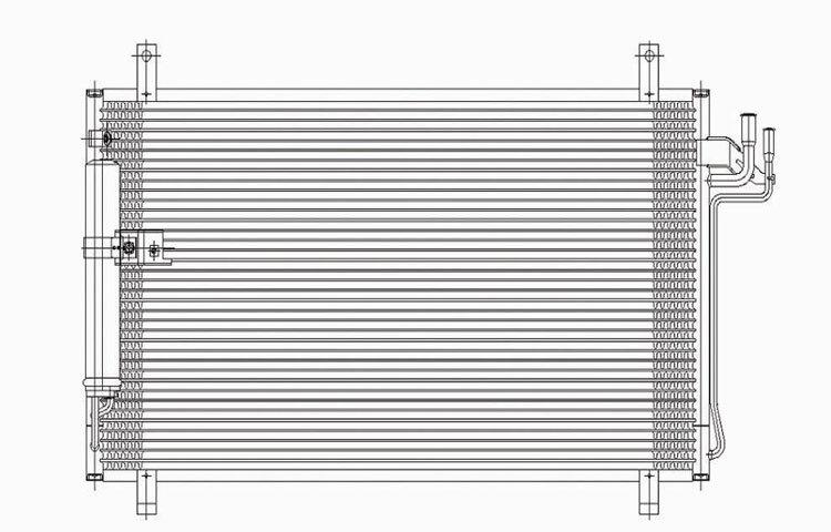 Replacement ac condenser parallel flow type infiniti g35 2 & 4 door 92100-am600