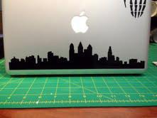 Skyline laptop decals your citys skyline sticker 