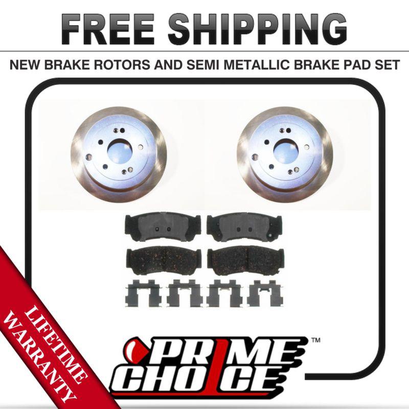 Rear kit (2) brake rotors and (1 set) premium brake pads with lifetime warranty