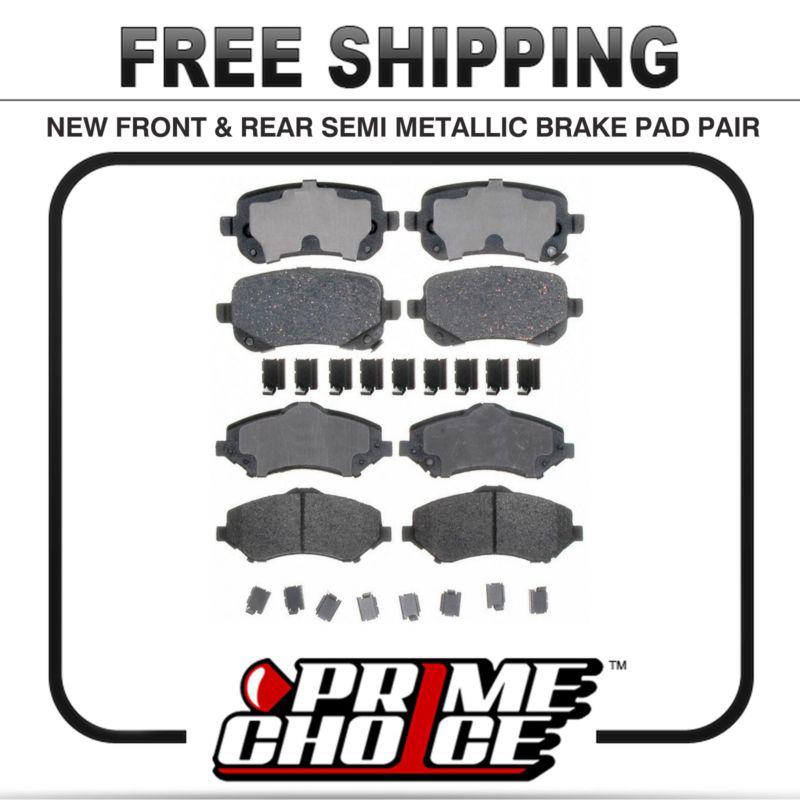 Premium front & rear metallic disc brake pads 2 full complete sets 4 pair 8 pads