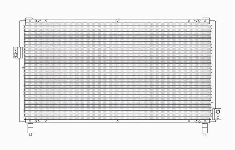 Replacement ac condenser parallel flow type 1997-2001 subaru impreza 73210fa140