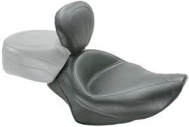 Mustang wide vintage solo seat w/ backrest for 2004-2012 harley sportster 4.5g