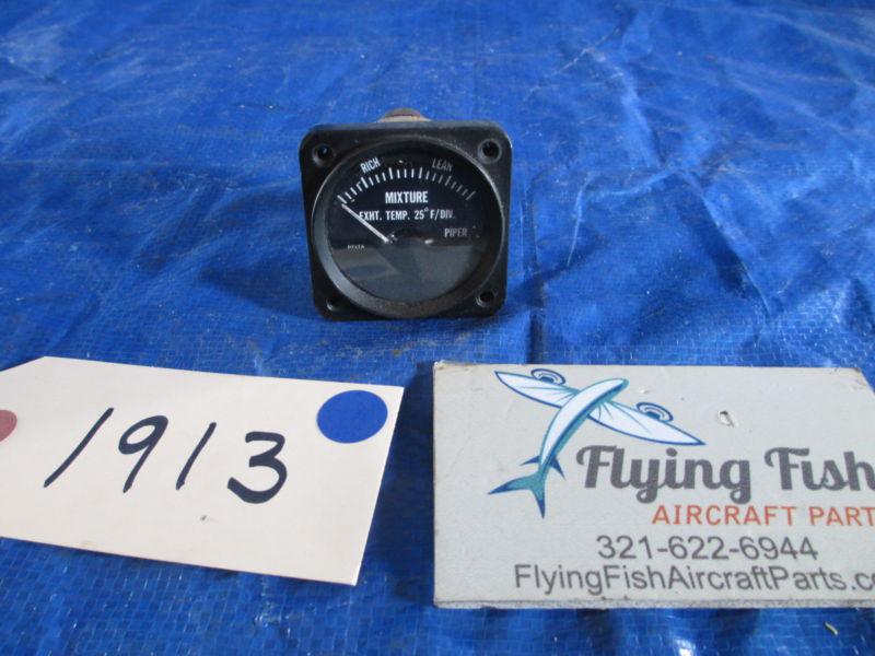 Delta products piper 2-1/4" fuel mixture monitor gauge, p/n p78a6   working