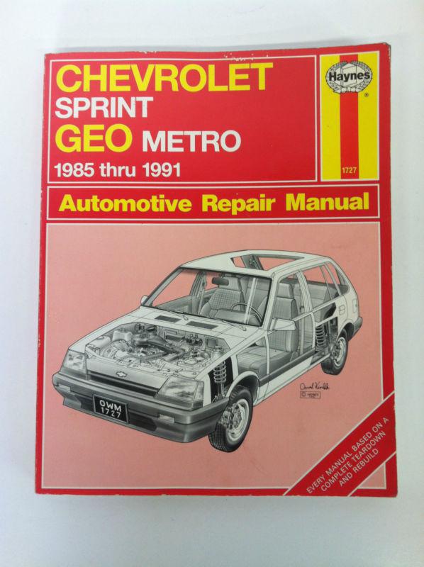 Haynes manual chevrolet sprint geo metro 1985-1991 read for more info