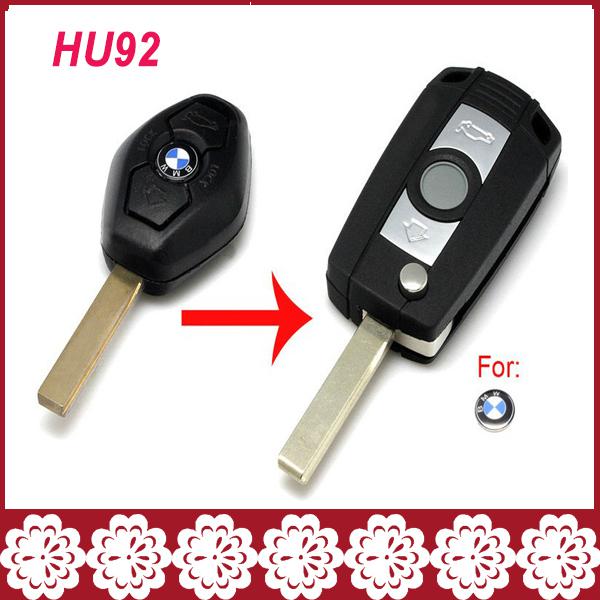 Folding flip key case refit bmw 3 5 7 series z3 z4 e38 e39 e46 remote case fob