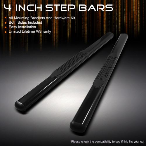 04-08 f150 super/ext. cab 4" oval black powder coated side step nerf bars board