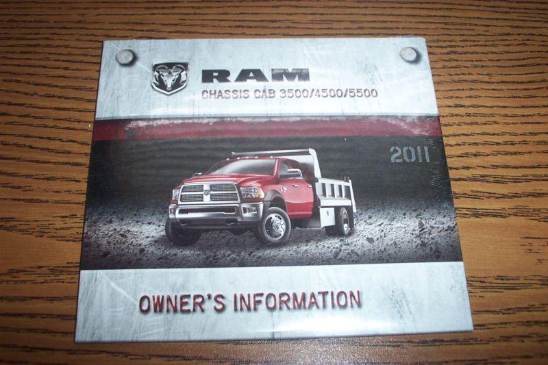 2011 dodge ram chassis cab diesel owners manual dvd 4x4 2x4 3500 4500 5500