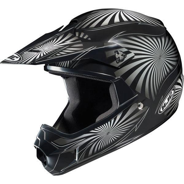 Black/silver/white s hjc cl-xy whirl youth helmet