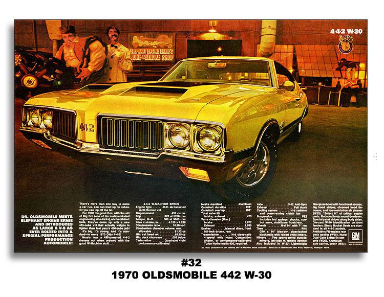 1969 1970 olds 442 poster 24x36 dr. oldsmobile w-30 w-31 cutlass 4-4-2 ad art