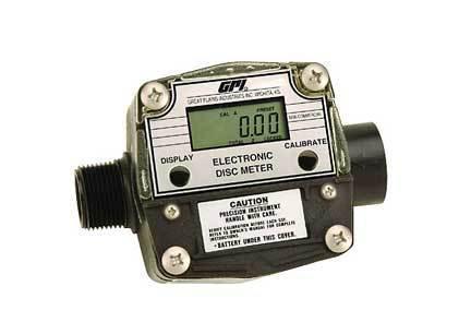 Gpi fm-300h chemical meter w/ lcd readout - 1in npt inlet & outlet ports(litres)