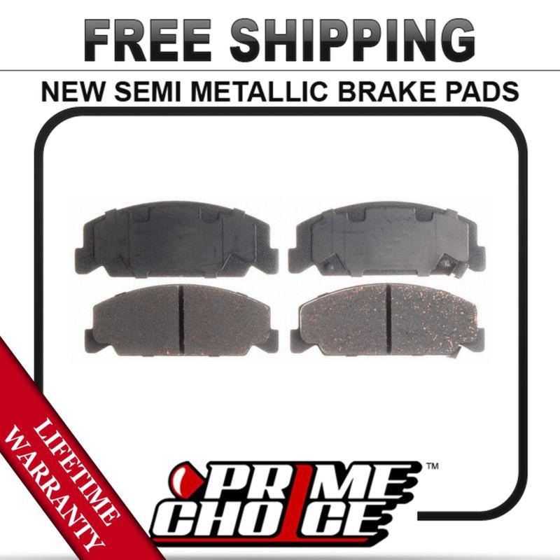 Front semi metallic disc brake pad kit full set with lifetime warranty