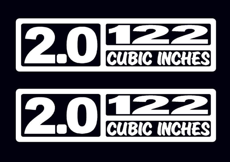 2 i4 2.0 liter / 122 cubic inches decal set emblem window stickers fender badges