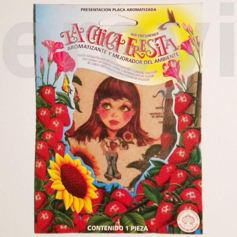 La chica fresita air freshener strawberry scent popular latin girl aromatizante