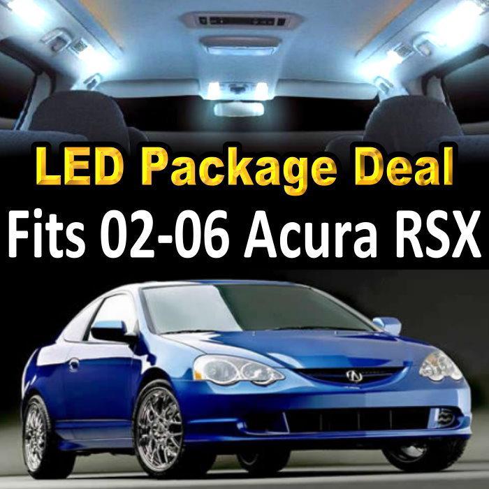 6x white led interior lights package deal for 2002-2006 acura rsx #9