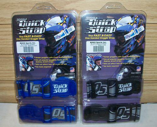 2 motorcycle goggle quick straps conversion kits blk bl