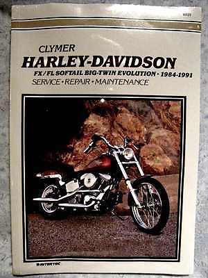 Clymer's harley davidson fx/fl softail big-twin evolution service manual, mint. 