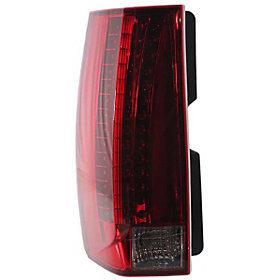 Cadillac escalade 07-12 tail lamp lh, assembly, red & clear lens