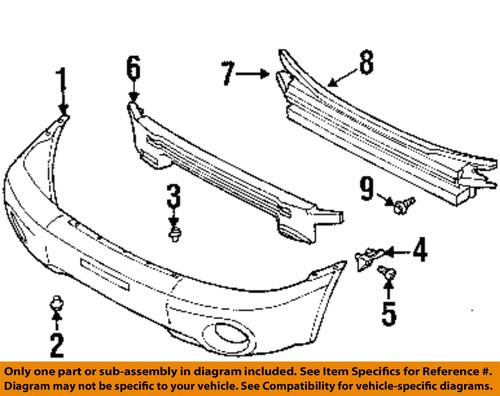 Subaru oem 57765sa030 front bumper-bumper cover slider