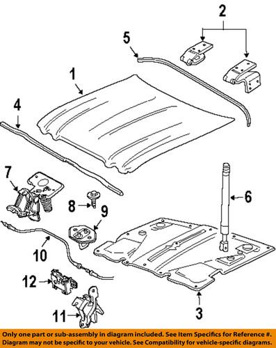 Jaguar oem c2c2895 hood lift support/lift support