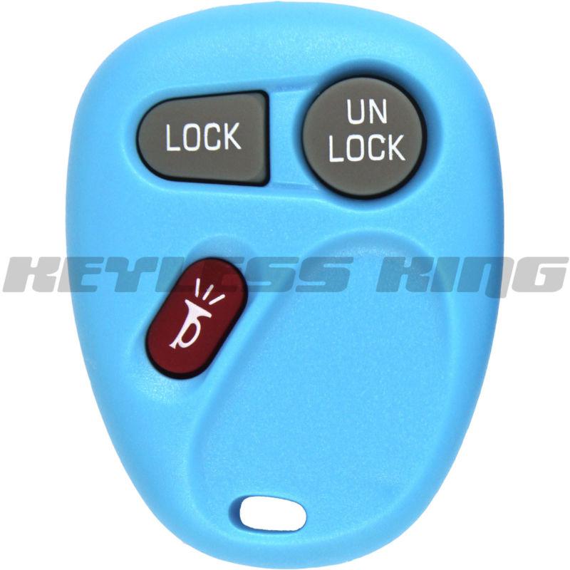 New light blue replacement keyless remote key fob clicker for gm 15042968