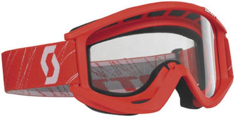 New scott recoil xi w/ clear standard lens adult goggles, red, one size