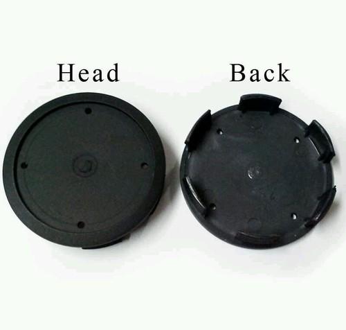 Nologo black wheel center cap back=70mm. head=75mm. 4pcs