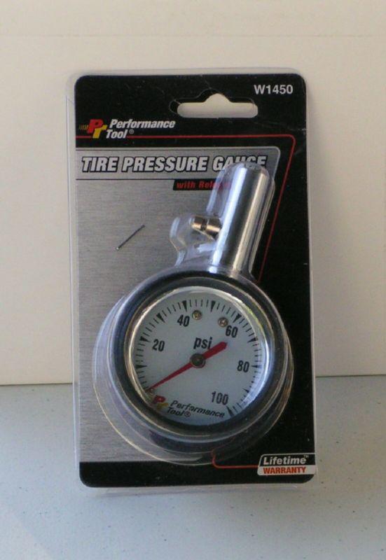 W1450 - 2" round dial tire gauge - 0 to 100 psi -  free shipping within the u.s.