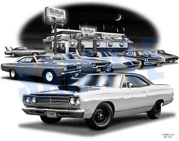 Roadrunner 1969 440 6-pack muscle car auto art print   ** free usa shipping **
