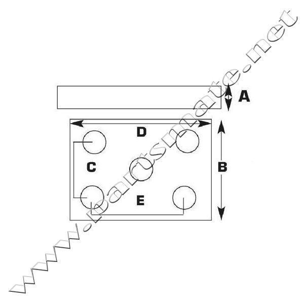 Seachoice 55081 medium-duty axle u-bolt plate / med duty axle u-