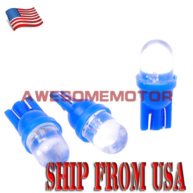 Us 10 x xenon blue license plate light lamp led bulb t10 bright bulbs exterior