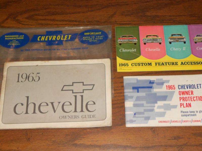 1965 chevrolet chevelle owner's manual set / original protecto / acessories book