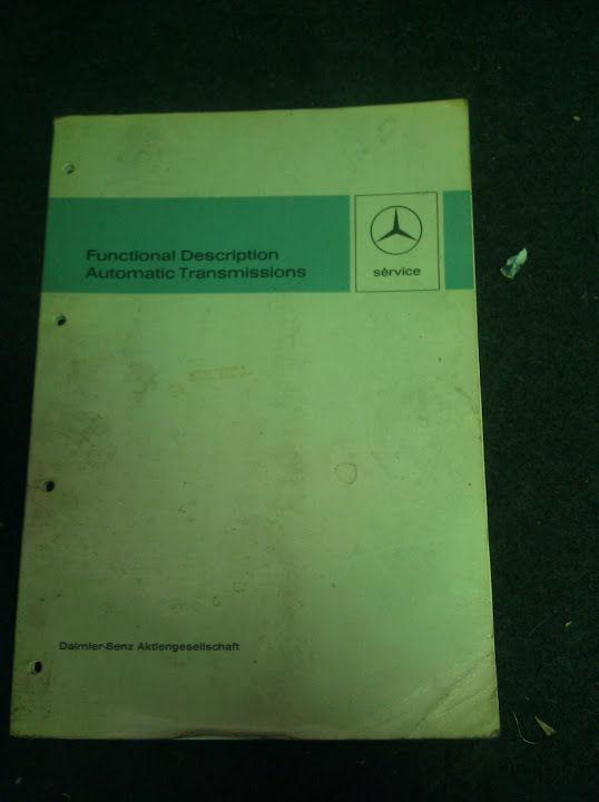 Mercedes benz manual functional description automatic transmission