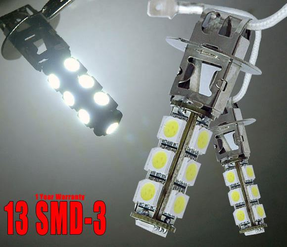 H3 led fog light bulbs jeep wrangler white hid      (h3-13smd-w)