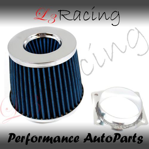 01-06 tribute 3.0 v6 air intake adapter kit+ blue filter