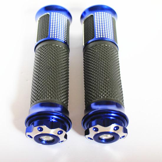 Blue 7/8" handlebar hand grips for yamaha pw tw yzf fzr suzuki dr rm gsx gsxr 