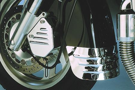 Chrome steel front fender extension valkyrie gl1500 f6c