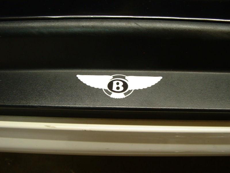 (2) door step decal sticker badge accent "bentley logo" black label