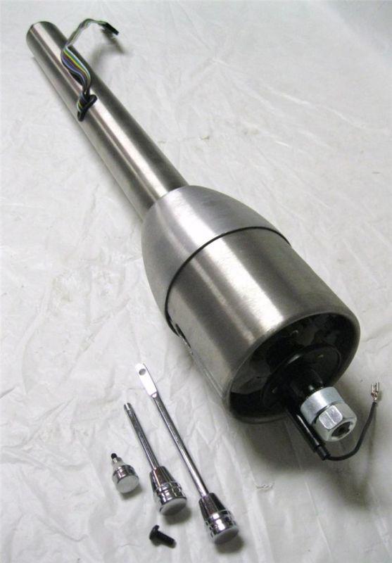 1 day super sale > plain steel 28" tilt street rod floor shift steering column *