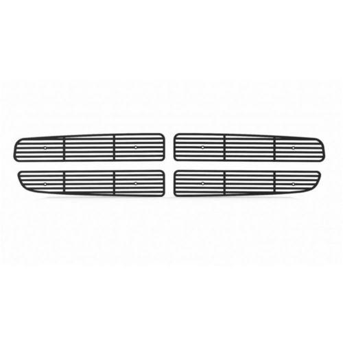 Dodge dakota 97-04 black horizontal billet front metal grille trim cover insert