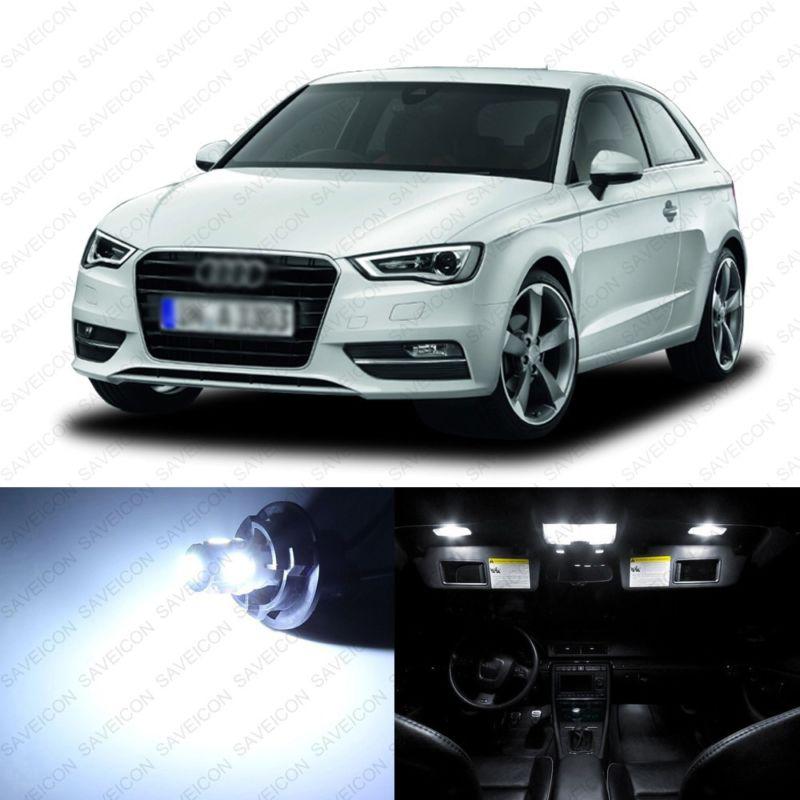 12 x xenon white led interior light package for 2006 - 2013 audi a3 s3 8p