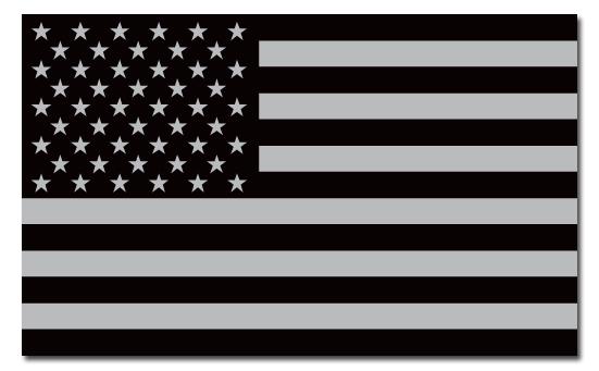 American usa flag decal 5x3" sticker united states military army,navy black grey