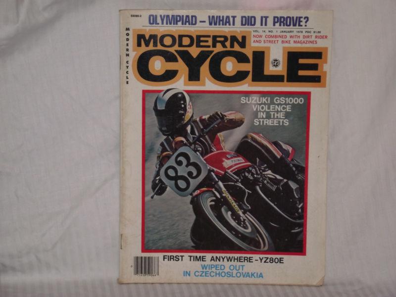 Modern cycle january 1978 yz80e suzuki gs1000 olympiad yamaha for 78